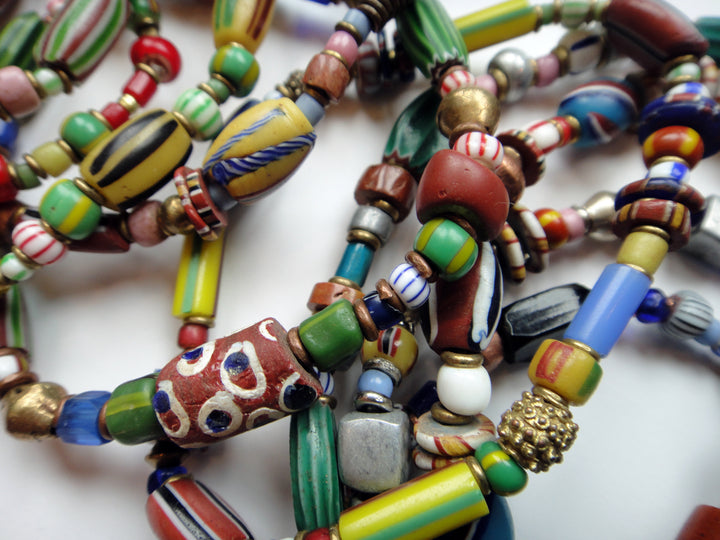 Small African Trade Bead Bracelet