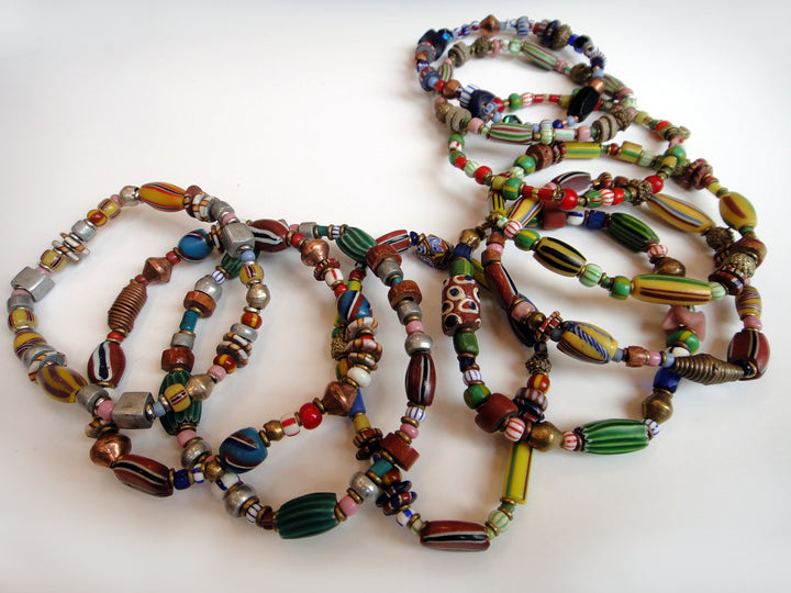 Small African Trade Bead Bracelet