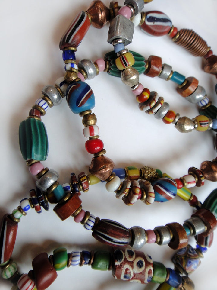Small African Trade Bead Bracelet