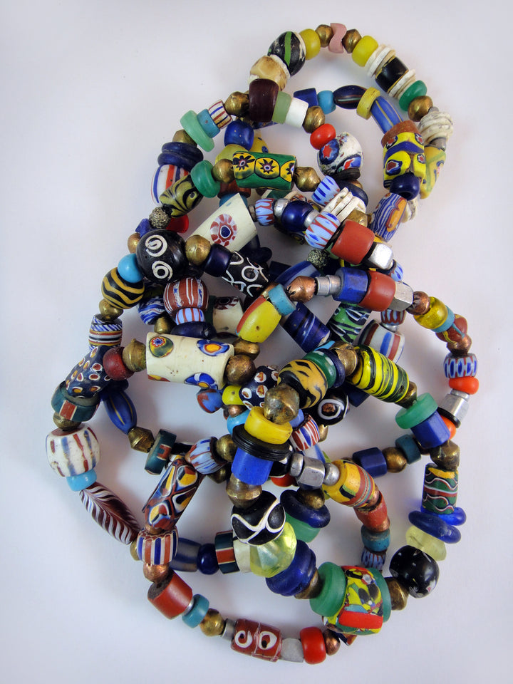 Large African Trade Bead Bracelet
