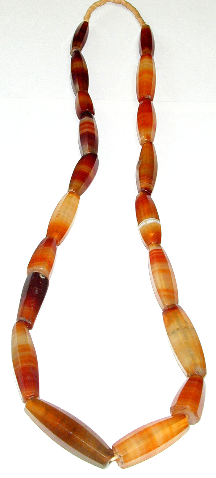 Antique Faceted Carnelian Trade Beads
