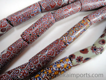 African Trade Bead Red Millefiori Strand