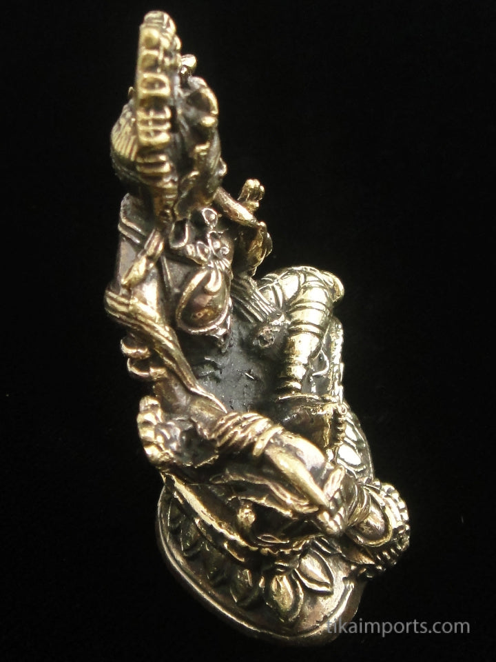 Brass Deity Statuette - Large - Green Tara