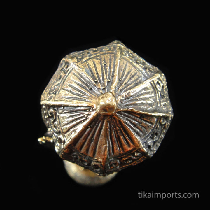 Brass Deity Statuette - Large - Ganesh with Umbrella