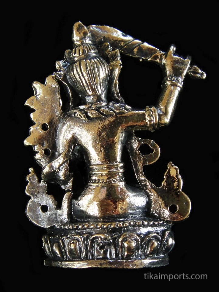 Brass Deity Statuette - Medium - Manjushri