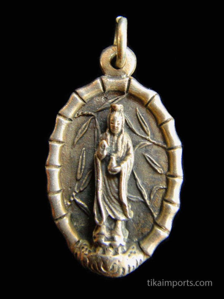 NWOT Bronze & Jeweled Quan Yin Belt Buckle Bronze Antique Chinese Kwan-yin Statues & Figurines for sale  main image 2