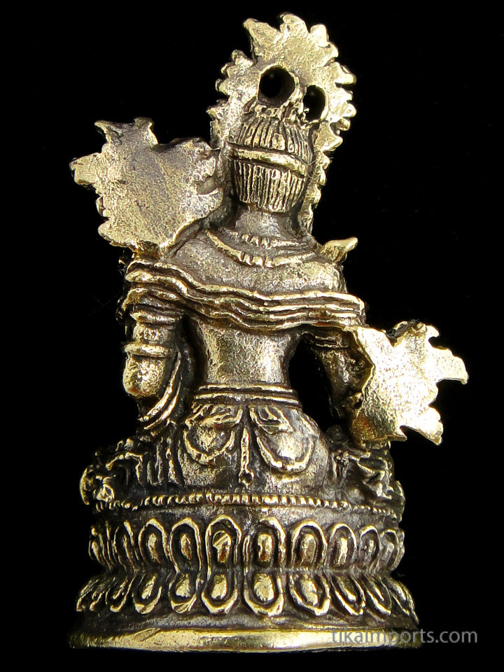 Brass Deity Statuette- Small -Green Tara