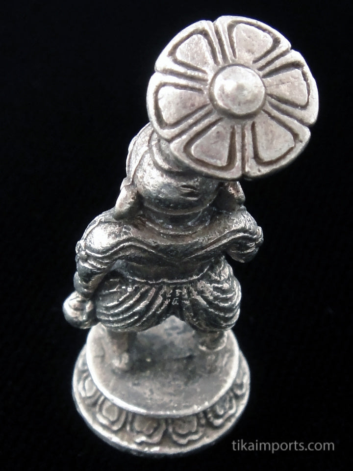 Brass Deity Statuette- Small -Ganesh w/ Umbrella
