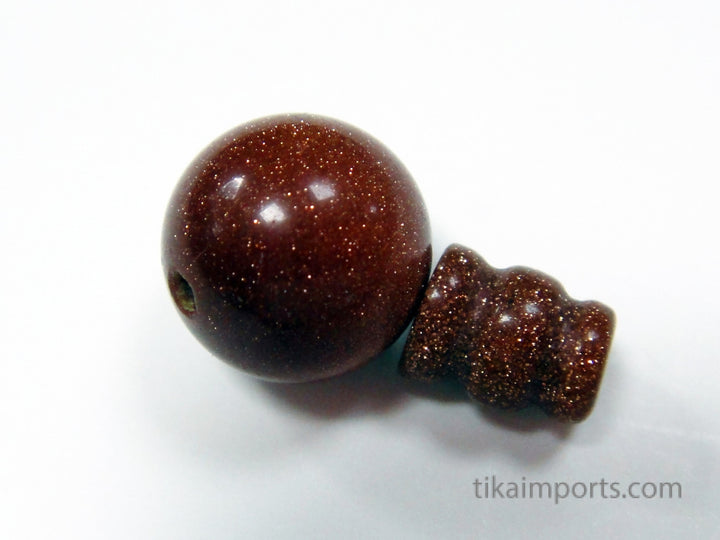 Goldstone Guru Bead