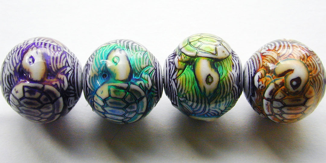 Mirage Beads (Polymer)- Turtle Island