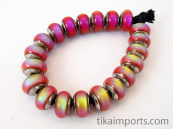 Mirage Beads (Hot Pink)- Rondelle