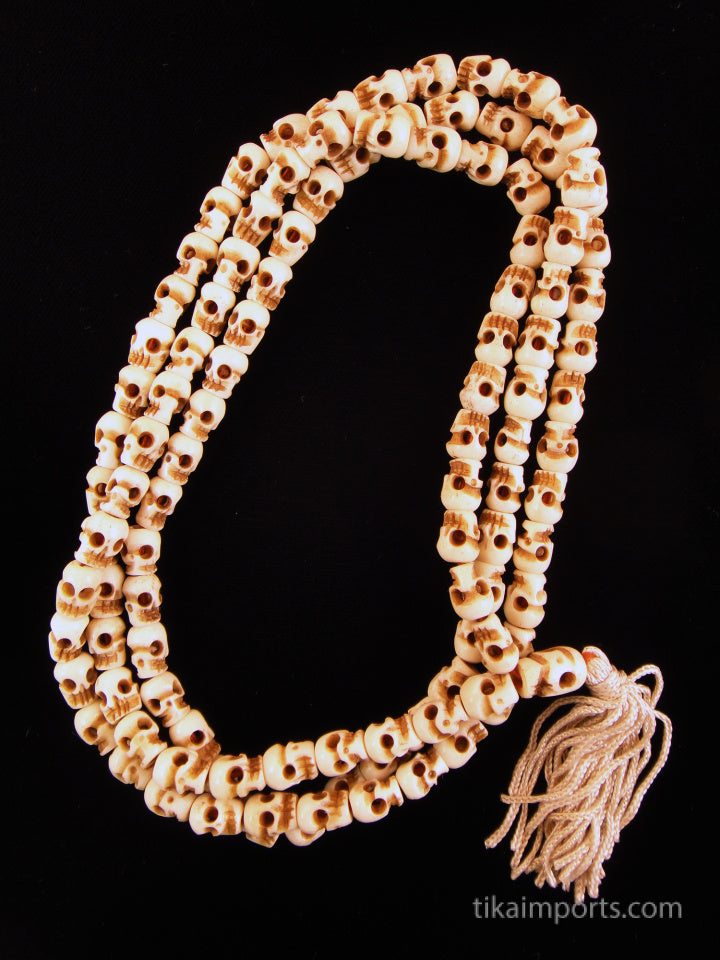 Small Bone Skull Mala- Full Scale Image