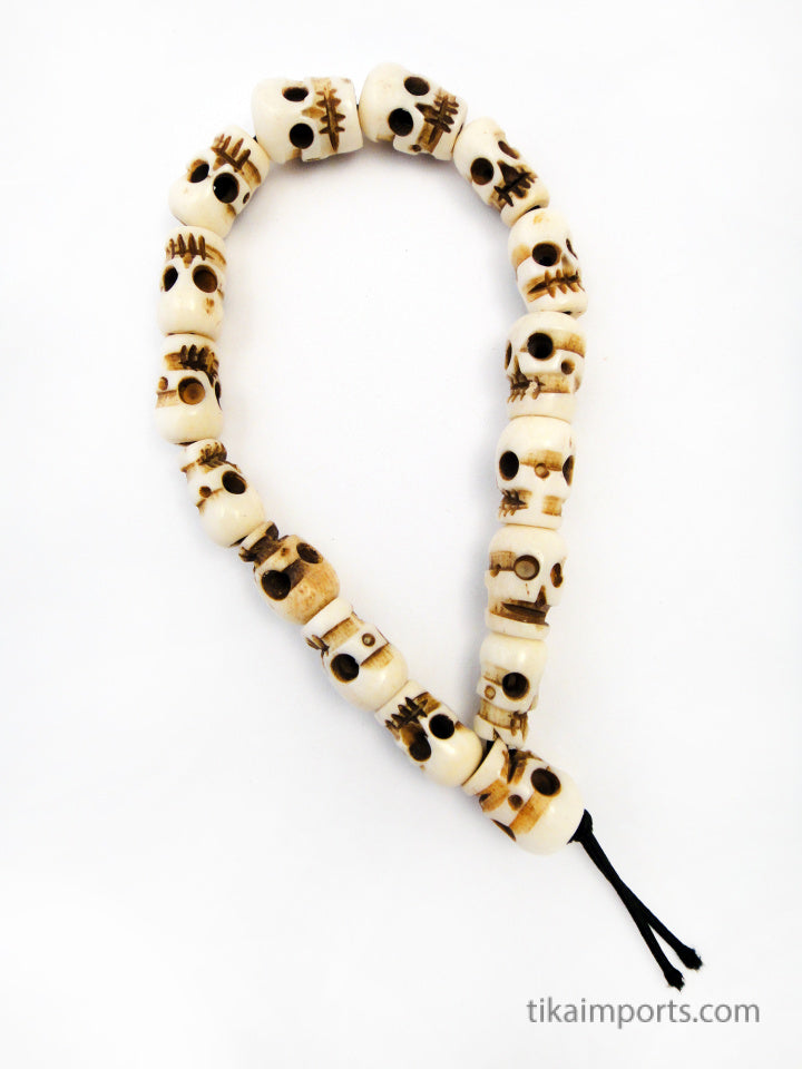 White Bone Mala Bracelet-  No Tassel