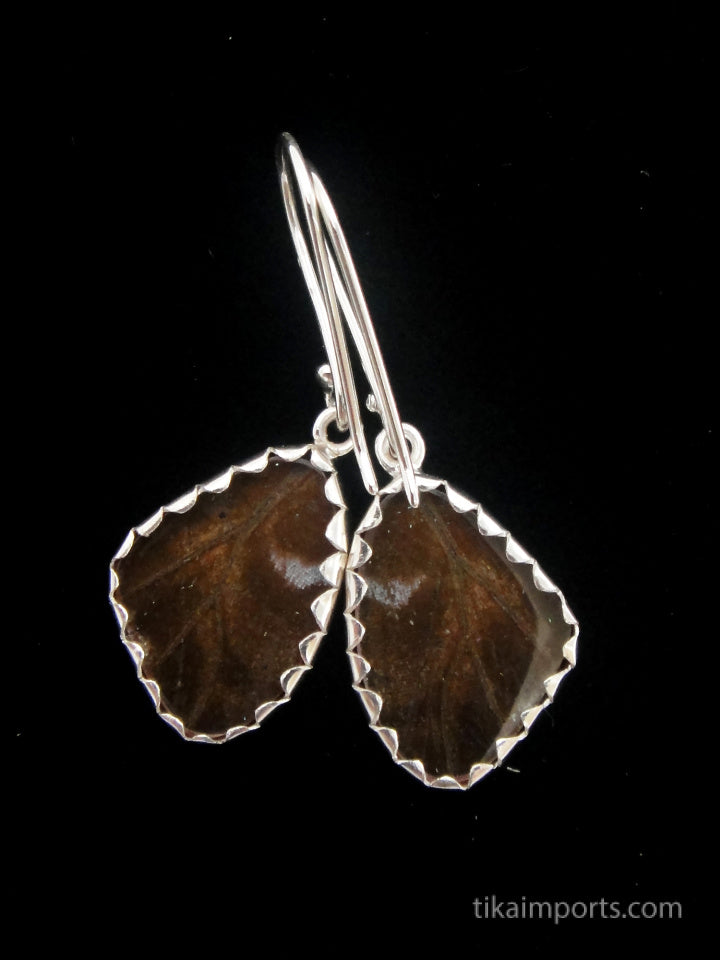Tiny Blue Wing Earrings