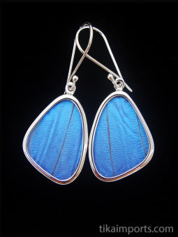 Small Blue Wing Earrings