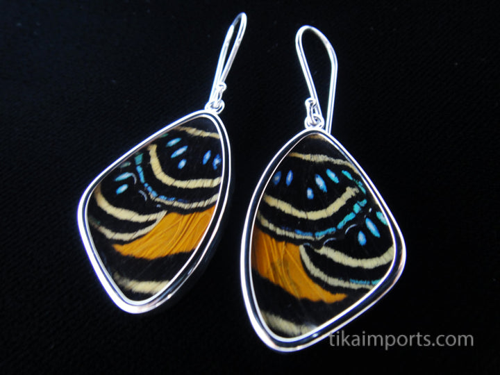 Medium Speckled Numberwing Wing Earrings