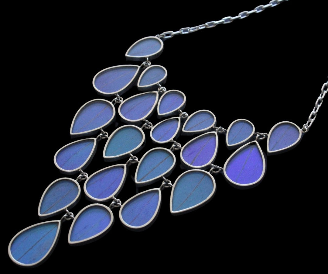 Large Blue Morpho Necklace