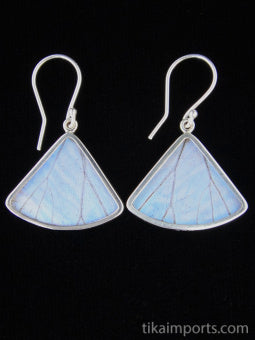 Pearl Blue Fan Earrings