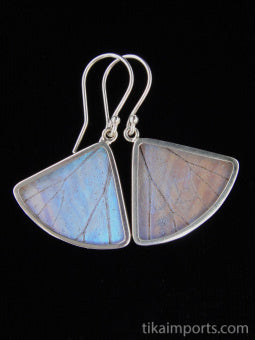 Pearl Blue Fan Earrings