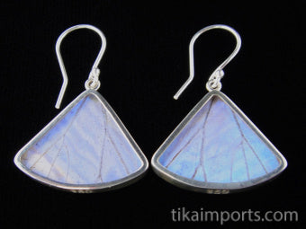 Pearl Blue Fan Earrings