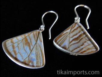 Pearl Blue Fan Earrings