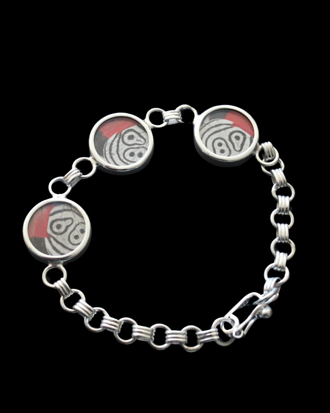 red white black "88" bracelet