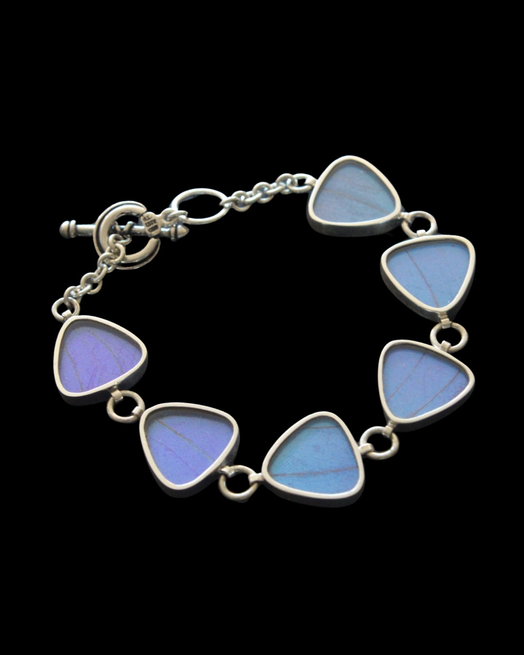 Blue Morpho Triangle Bracelet
