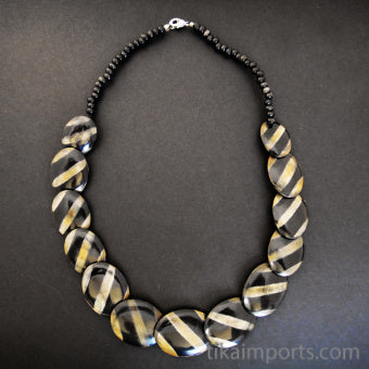 Zebra Stripe Necklace ~ sqn710