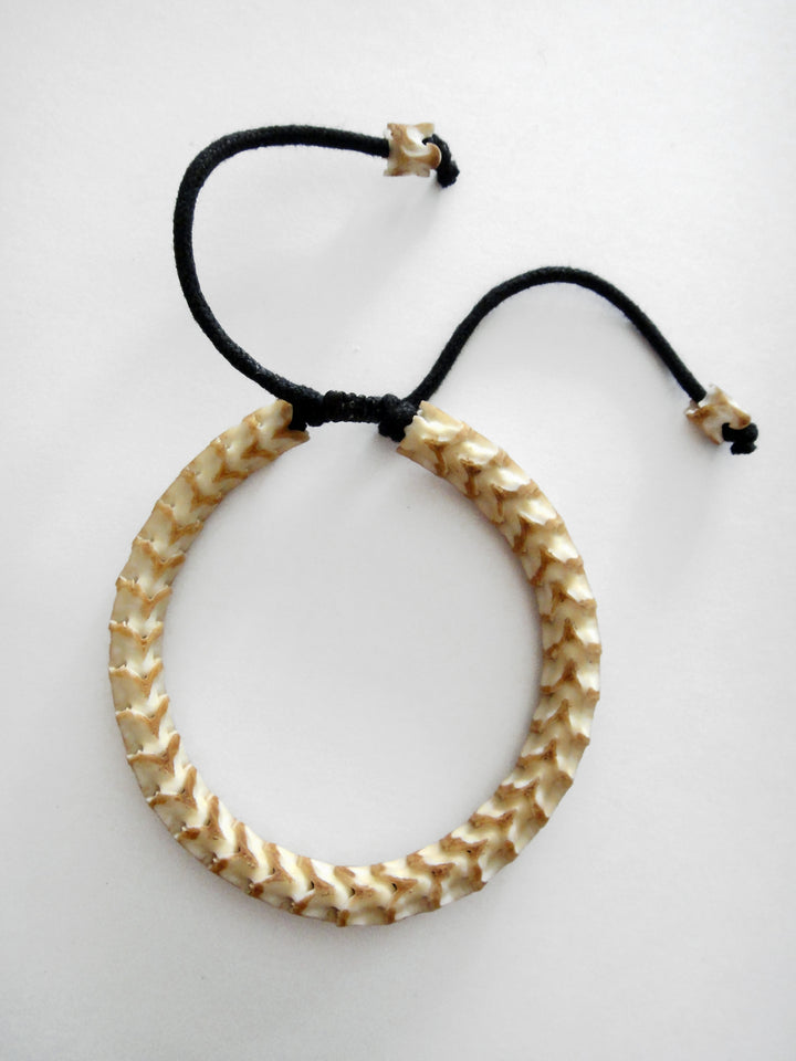 Snake Vertebrae Bracelet- Tan