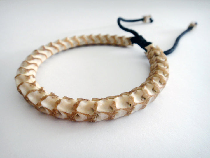 Snake Vertebrae Bracelet- Tan