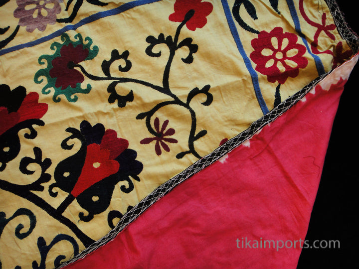 Large Yellow Peacock Textile