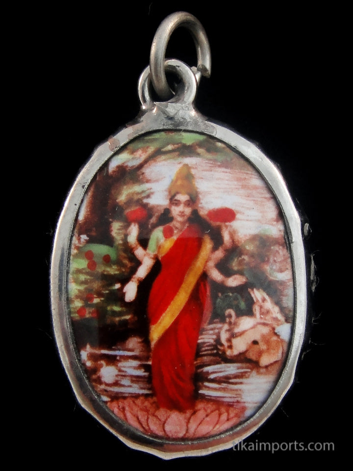 Enamel Pendant- Standing Lakshmi