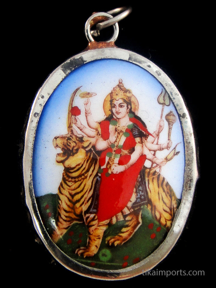 Enamel Pendant- Durga