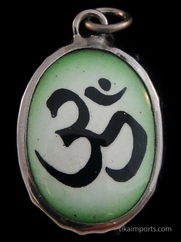 Enamel Pendant- Om