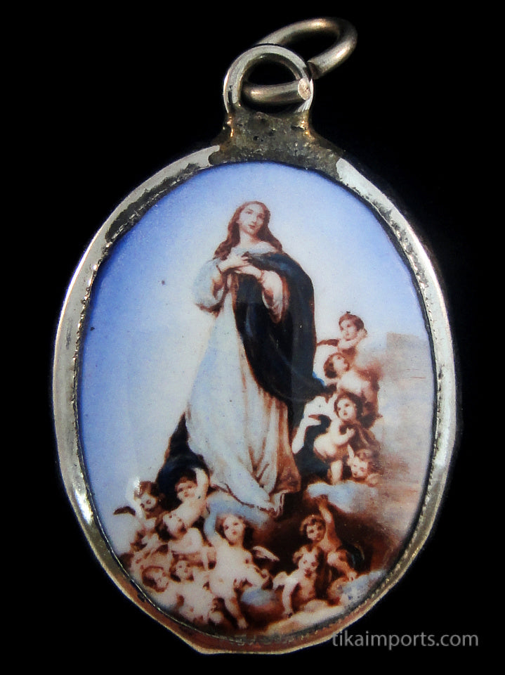 Enamel Pendant- Mary