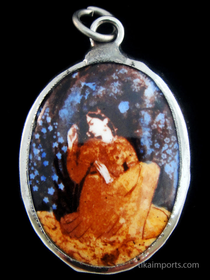 Enamel Pendant- Indian Grace