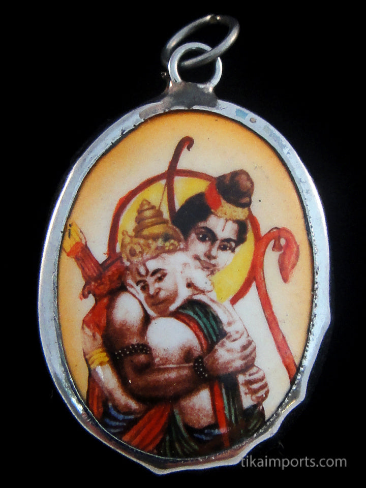 Enamel Pendant- Shiva & Hanuman