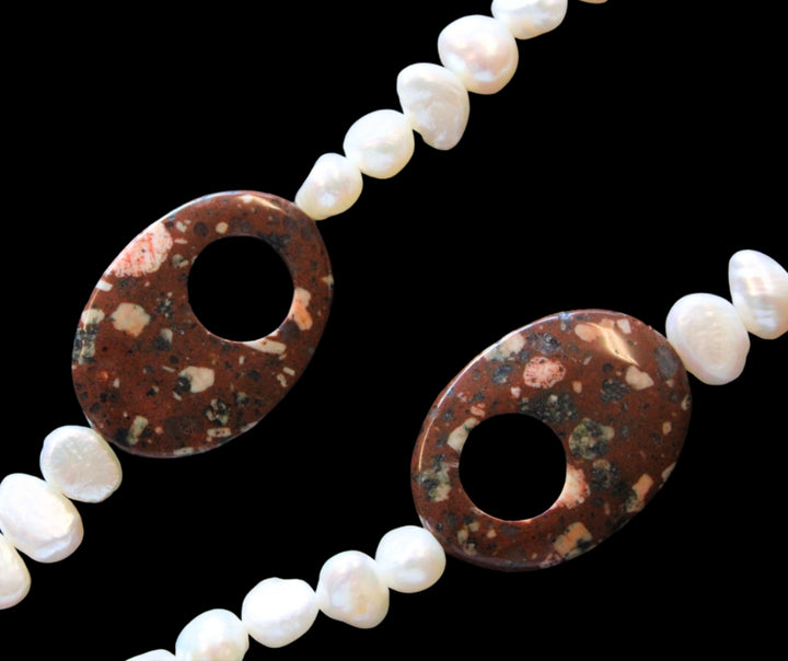 Circle Cut Jasper Pearls