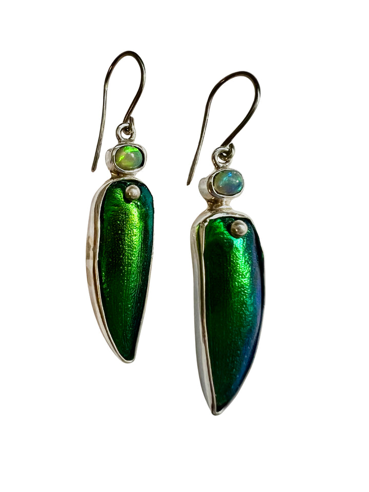 Opal Elytron Sterling Earrings