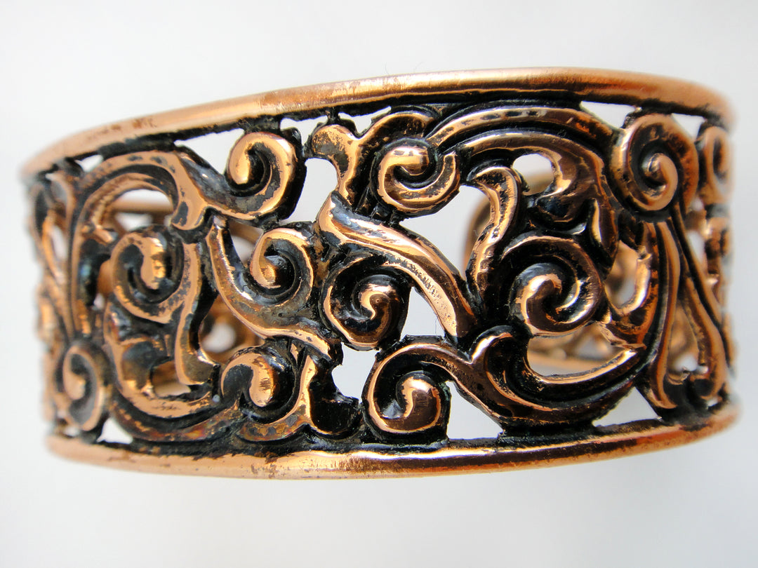 Copper Repousse Cuff - Simple – Tika