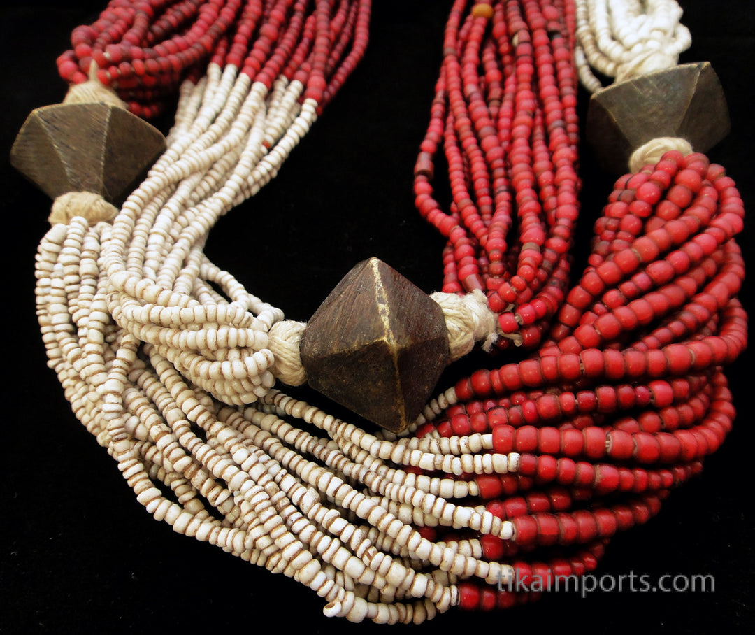 Antique Beaded Multi-strand Necklace from Orrissa