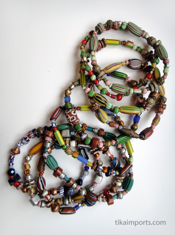 Small African Trade Bead Bracelet