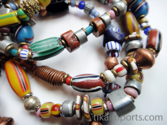 Small African Trade Bead Bracelet
