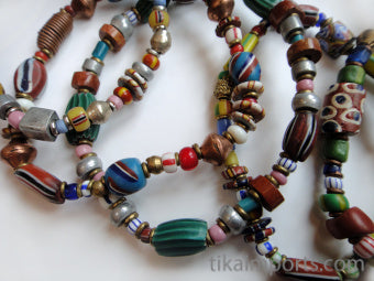 Small African Trade Bead Bracelet