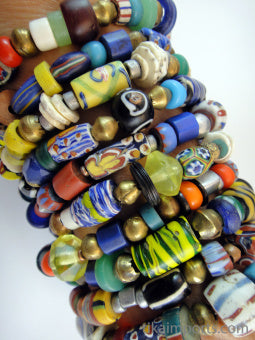 Large African Trade Bead Bracelet