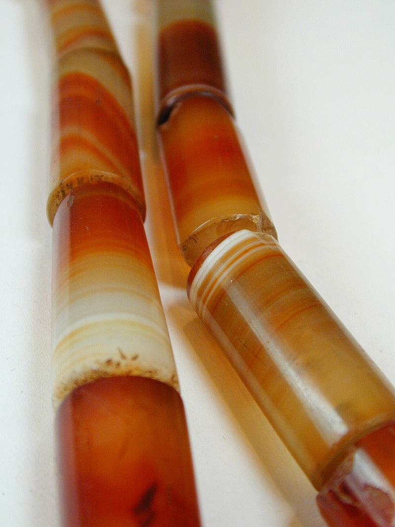Tubular Antique Carnelian African Trade Beads