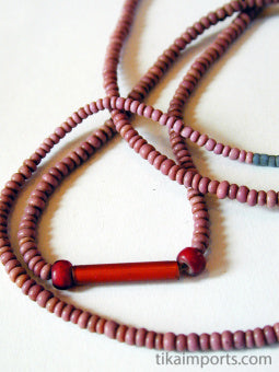 Small African Trade Bead Strands, Dusty Pink ~ atb049