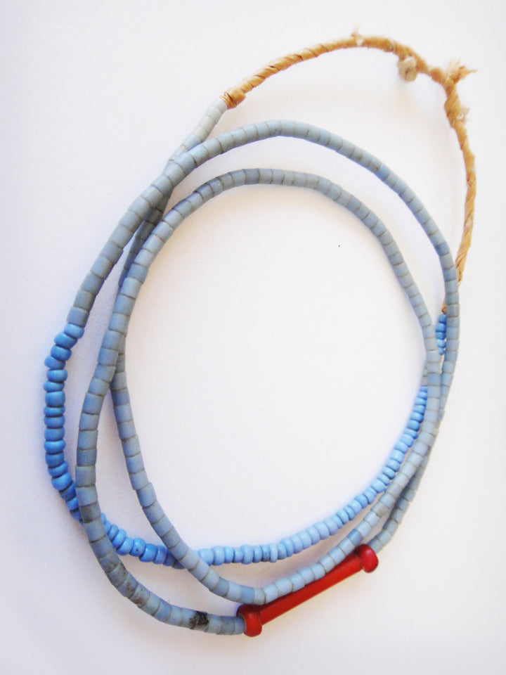 Small Blue Glass African Trade Bead Strands