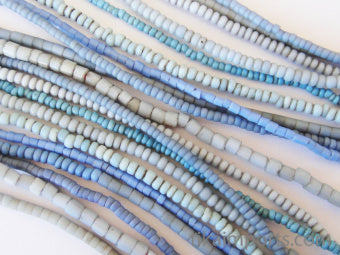 Small African Trade Bead Strands, Dusty Blue ~ atb050