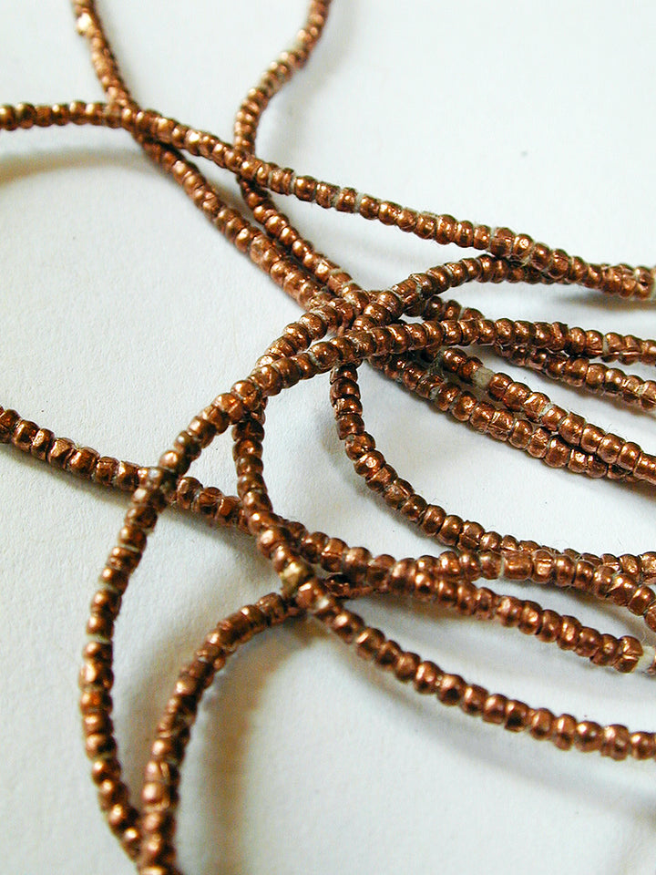Copper African Thread Beads- Details 